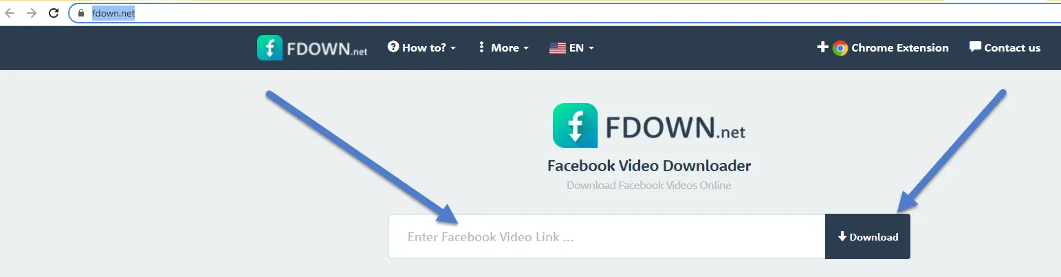 Cách tải video FB bằng fdown.net