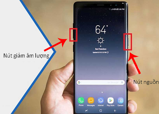 Cách chụp màn hình điện thoại Samsung bằng phím vật lý
