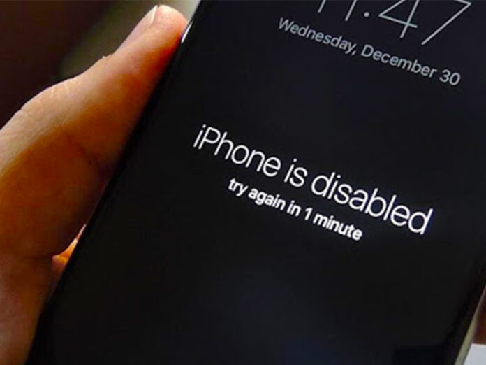 iPhone bị vô hiệu hóa 15 phút là bị sao?