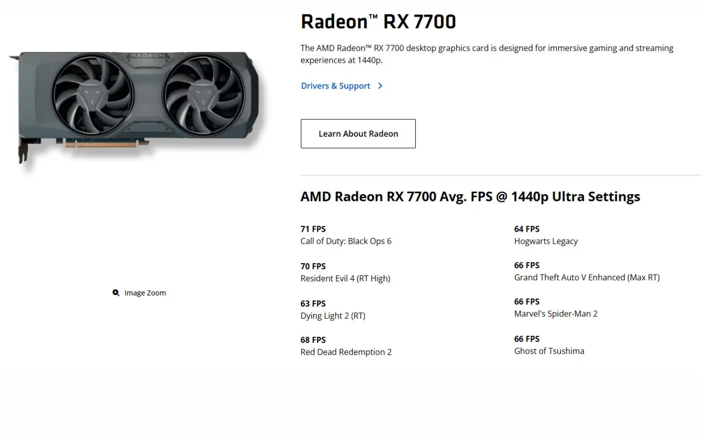 Hiệu năng chơi game của RX 7700 thua kém khoảng 20% hiệu năng so với RX 7700 XT (Nguồn: Internet)