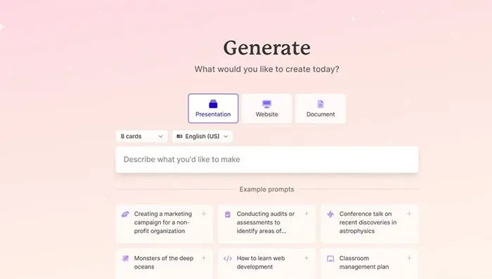 Gamma: Công cụ dễ dùng để tạo PowerPoint chuyên nghiệp từ một câu mô tả