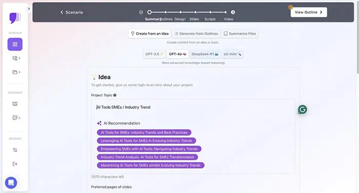 ChatSlide: Tạo PowerPoint từ tập tin văn bản và chuyển thành video