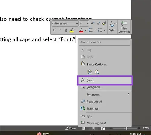 Cách 2 - Kiểm tra cài đặt trong Microsoft Word